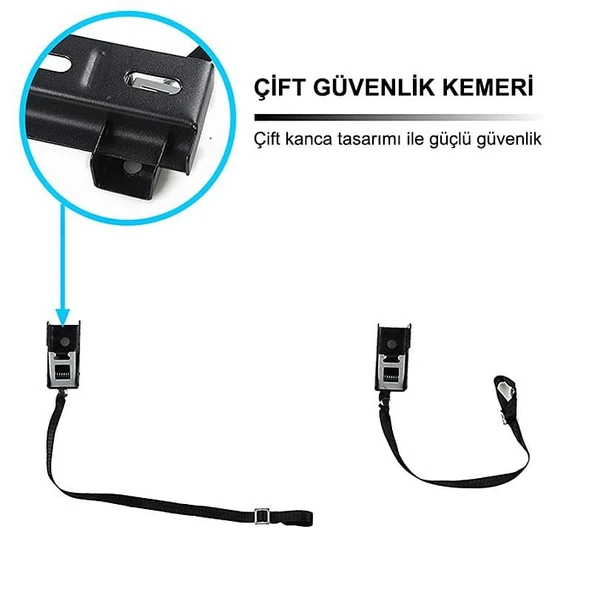 MasterX MX-WH02 32-80 İnç Güvenlik Kemerli Lcd Led Tv Duvar Askı Aparatı Televizyon Askı Aparat - 9