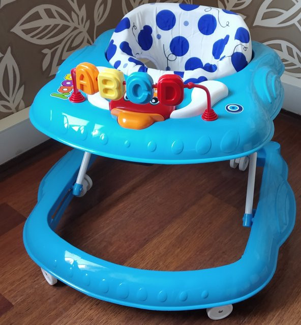 Boby Müzikli Yürüteç Çocuk Yürüteci Mavi