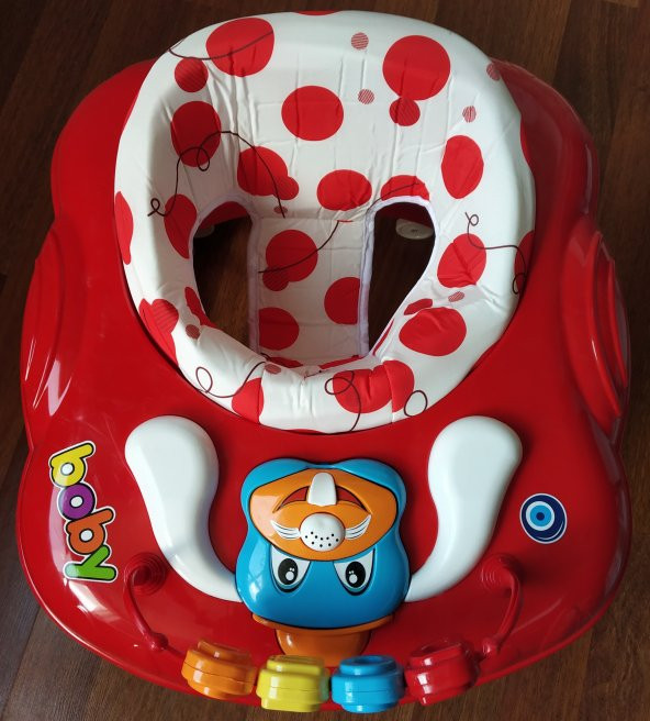 Boby Müzikli Yürüteç Çocuk Yürüteci Kırmızı - 2