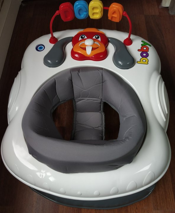 Boby Müzikli Yürüteç Çocuk Yürüteci Gri Beyaz - 3