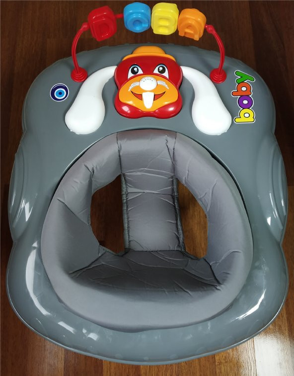 Boby Müzikli Yürüteç Çocuk Yürüteci GRİ - 2