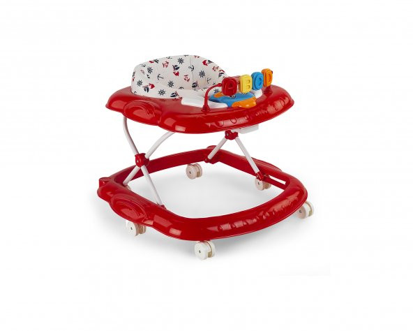 Boby Müzikli Yürüteç Çocuk Yürüteci Kırmızı