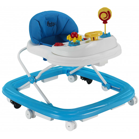 Babyhope 217 Oyuncaklı Yürüteç Mavi Beyaz