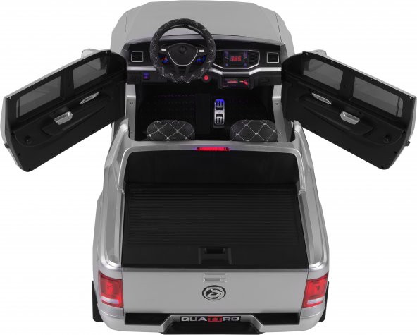 Babyhope 441 Quatro 4x4 Uzaktan Kumandalı 24 V Akülü Araba Gri - 4
