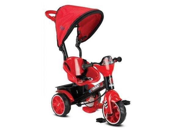 Babyhope 121 Bobo Speed Tenteli Üçtekerli Kontrollü Bisiklet Kırmızı /