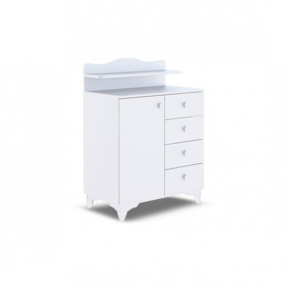 961-55 Nevada Şifonyer - Parlak Beyaz