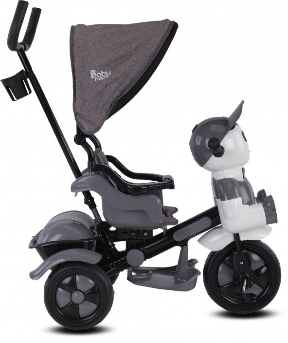 Babyhope 125 Yupi 3 Tekerlekli Bisiklet Gri - 3