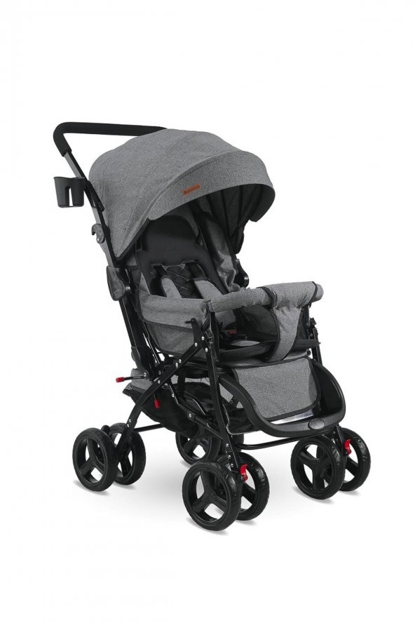 Babyhope 604 Çift Yönlü Bebek Arabası Gri