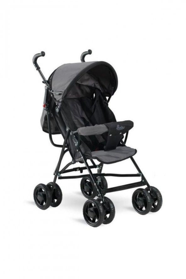 Babyhope SC-100 Tam Yatarlı Gri Baston Bebek Arabası Gri