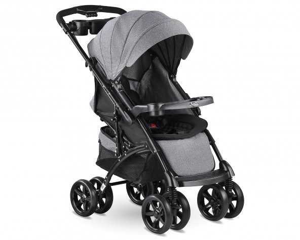 Babyhope BH-609 Polo Bebek Arabası Gri