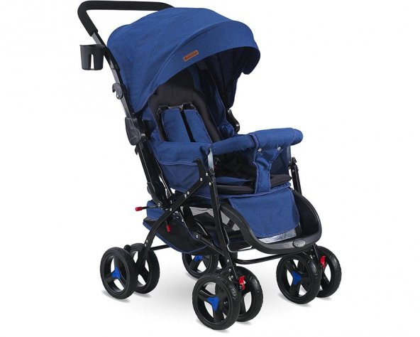 Babyhope 604 Çift Yönlü Bebek Arabası Mavi