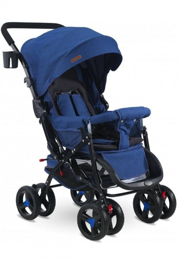 Babyhope 604 Çift Yönlü Bebek Arabası Mavi