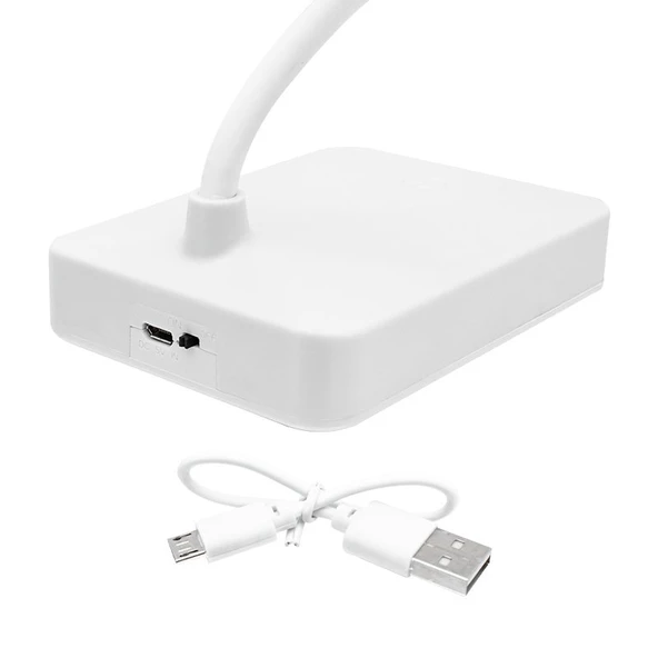 Powermaster MX-8803B USB li Dokunmatik Düğmeli Üç Modlu Masa Lambası Esnek Kitap Okuma Lambası - 2