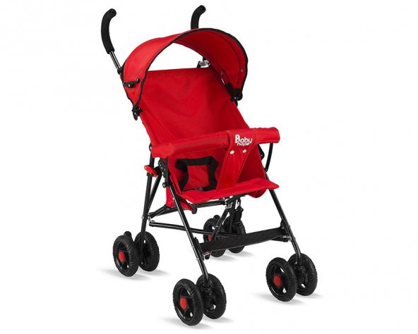 Babyhope SC-107 Siyah Baston Bebek Arabası Kırmızı