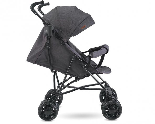 Babyhope SC-100 Tam Yatarlı Gri Baston Bebek Arabası Kırmızı - 3