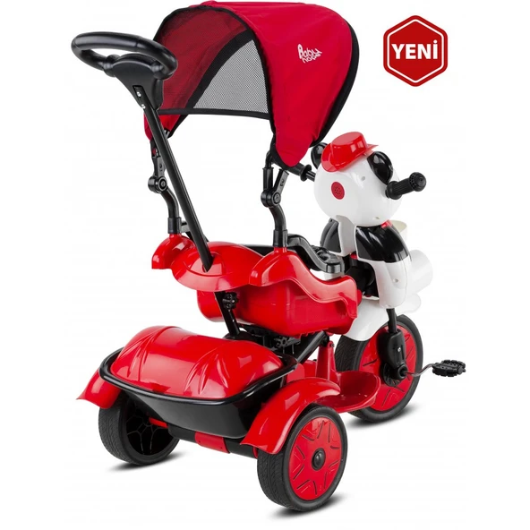 127 Little Panda 3 Tekerlekli Itmeli Bisiklet kırmızı - 2