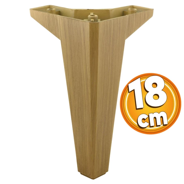 Sedir Mobilya Kanepe Tv Ünitesi Konsol Koltuk Ayağı Ahşap Desenli Açık Ceviz Renk 18 Cm Ayakları