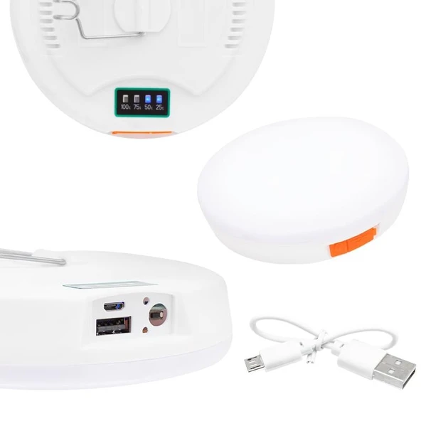 Powermaster MX-81005 Enerji Tasarruflu USB Şarjlı Kamp Lambası Işıldak Kamp Aydınlatması - 8