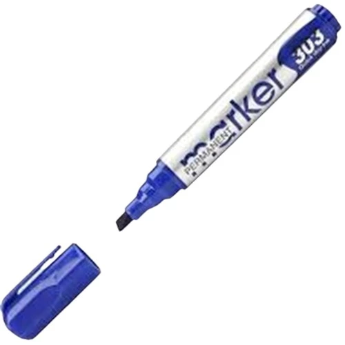 Kesik Uç Permanent Marker  Koli Kalemi Mavi