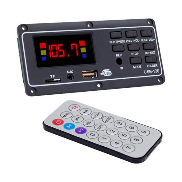 Magicvoice MV-15949 USB-SD-AUX-Bluetooth Mikrofonlu Kumandalı Ekranlı Oto Teyp Çevirici Dijital Player Board