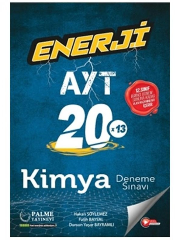 PALME YKS AYT ENERJİ KİMYA 20 X 13 DENEME SINAVI 1.DÖNEM