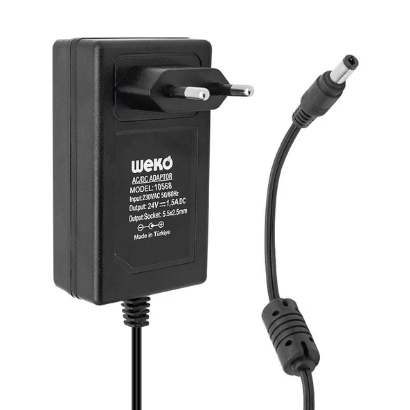 Ayt Weko 24 Volt 1.5 Amper 36 Watt Plastik Kasa Priz Tipi Adaptör 5.5x2.5 Uçlu - 3