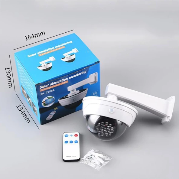 Powemaster Pm-17622 Kamera Görünümlü Solar Aydınlatma Güneş Enerjili Aydınlatma Kumandalı - Resim 4
