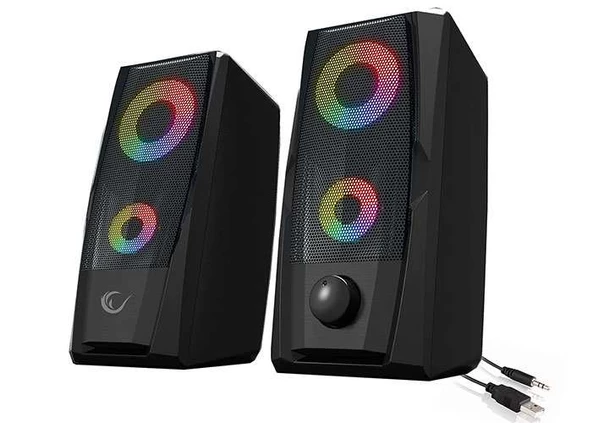 Rampage RMS-X9 2.0 RGB Işıklı Multimedia 5V 30dB Gaming Oyuncu Speaker