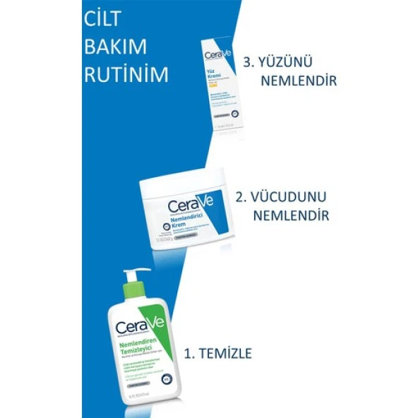 Cerave Nemlendirici Krem Kuru Ciltler Seramid ve Hyalüronik Asit İçerikli 340 gr - 8