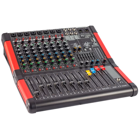 Magicvoice MV-P800 8 Kanal USB Bluetooth Destekli Deck Mixer Anfi Stüdyo Tipi Profesyonel Amfi
