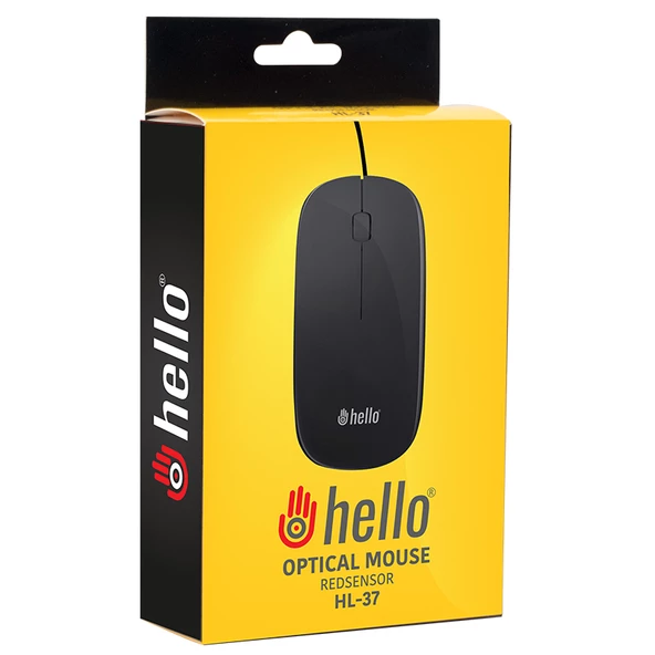 Hello HL-37 1000 DPI Optik Kablolu Slim Mouse - PttAVM