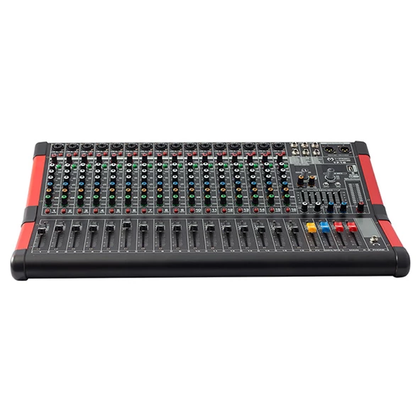 Magicvoice MV-P1600 16 Kanal Mikser USB Bluetooth Destekli Deck Mixer Mikrofon Aux Girişli LCD Ekran