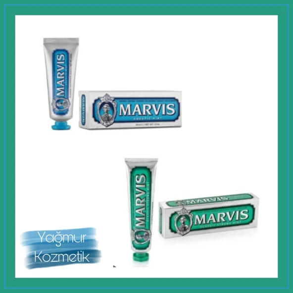 Marvis Aquatic Mint 85ML+Marvis Classic Mint Diş Macunu 85ml