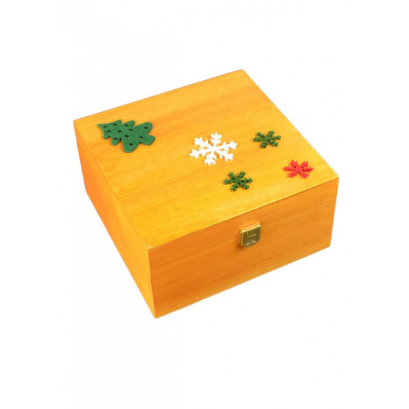 Ahşap Hediye Kutusu Süslü