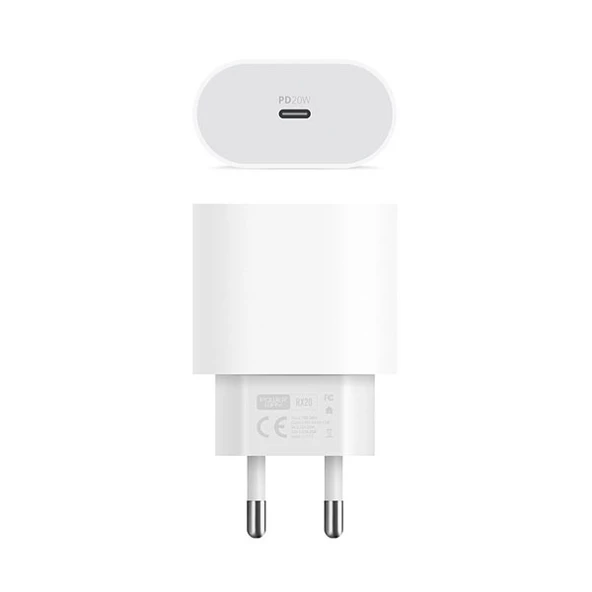 POWERWAY RX20 PD 20W IPHONE X-11-12-13 PRO PRO MAX UYUMLU TYPE-C HIZLI ŞARJ BAŞLIĞI