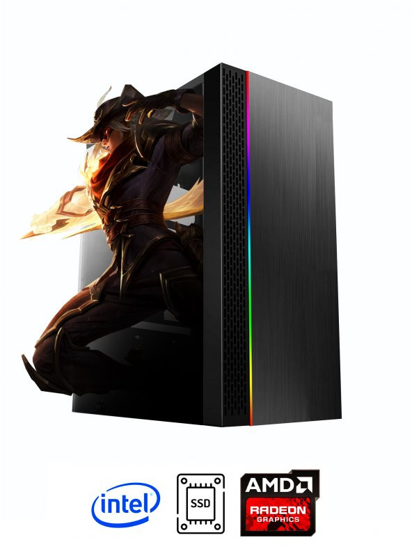 Ramtech DG247 İ5-4570 8GB RAM 128GB SSD 500GB HDD 4GB/RX550 Oyuncu PC