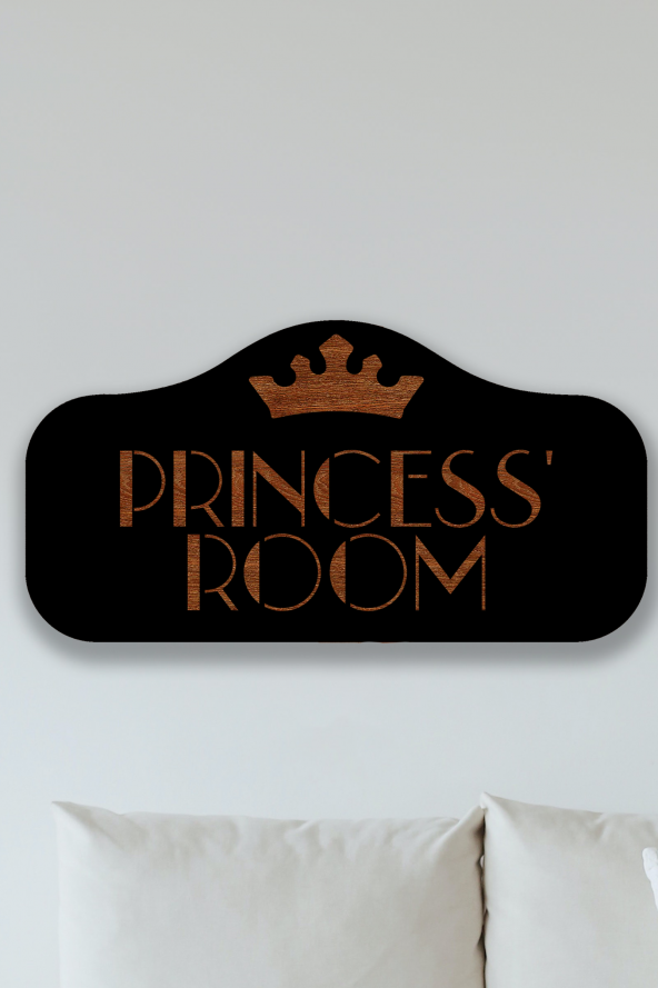 Ahşap Prenses Room Kapı/Duvar Dekoru