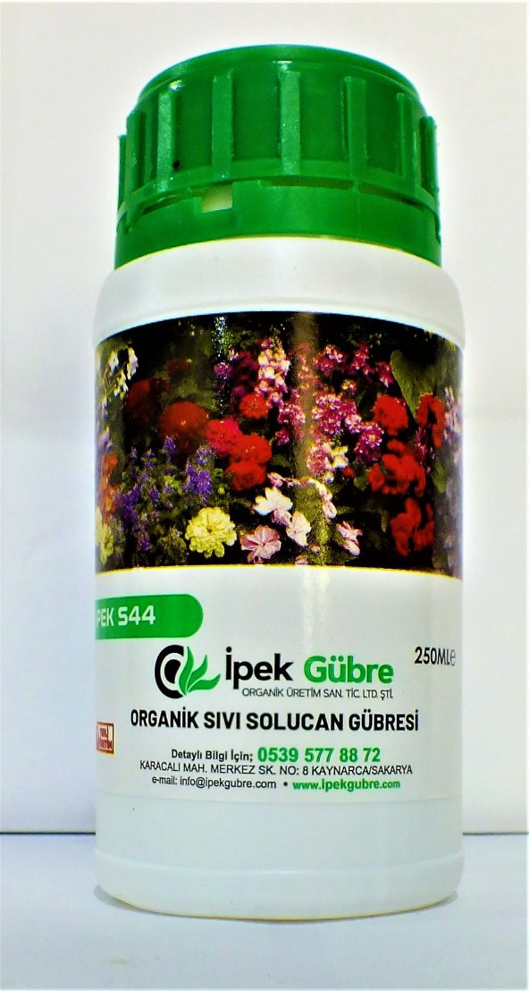 İPEK GÜBRE 0''250 CC SIVI ORGANİK SOLUCAN GÜBRESİ