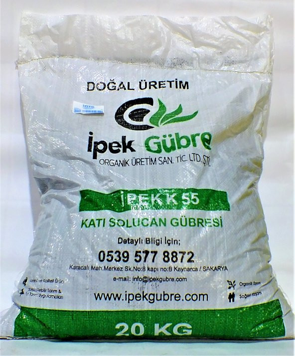 İPEK GÜBRE 20 KG KATI ORGANİK SOLUCAN GÜBRESİ