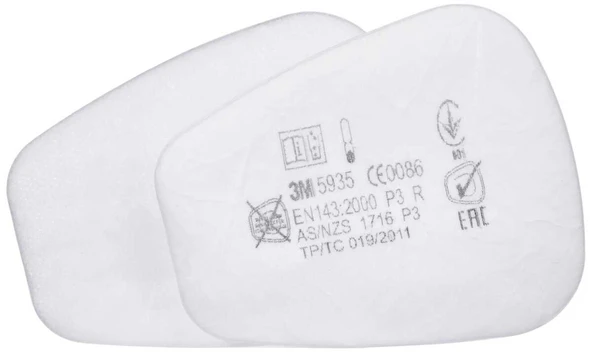 3M 5935 P3 Toz ve Sis Filtresi (1 Çift) - 1