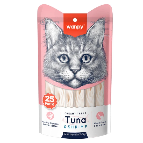 Wanpy Ton&Karides 25*14 Gr Krema Kedi Ödülü Rac-050