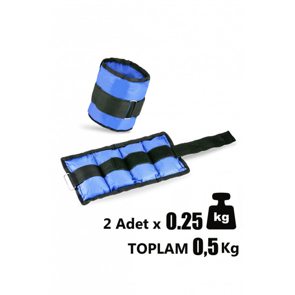Spor Byfit 0.25 Kg x 2 Adet Çocuklar için Mavi El veya Ayak Bileği Ağırlığı - 2