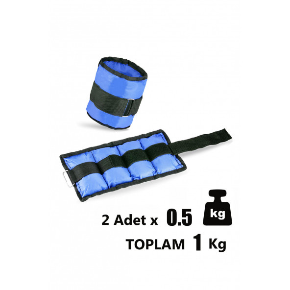 Spor Byfit 0.5 Kg x 2 Adet Çocuklar için Mavi El veya Ayak Bileği Ağırlığı - 2