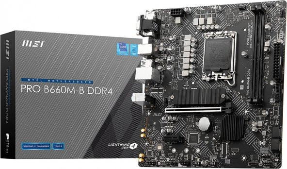 MSI PRO B660M-B DDR4 DDR4 3200 MHz USB 3.2 mATX Anakart OUTLET