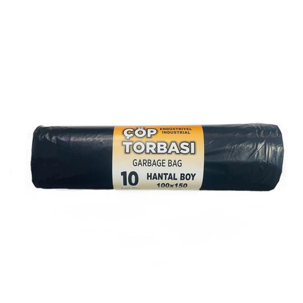 VURAL ENDÜSTRİYEL HANTAL ÇÖP TORBASI 100*150 CM 800 GR SİYAH 10 LU 1 PAKET