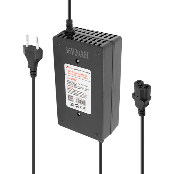 Powermaster 36 Volt 20 Amper Elektrikli Bisiklet Şarj Cihazı Scooter Akülü Sandalye Şarj Aleti - 4