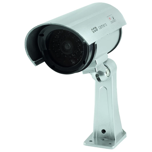 Powermaster Kırmızı Ledli Maket Kamera Caydırıcı Sah te Kamera Gerçek Görünümlü Pilli Işıklı Güvenlik Kamerası - 2
