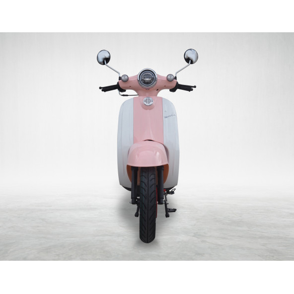 MOTOLUX VINTAGE 50 CC BENZİNLİ SCOOTER BEYAZ PEMBE - 2