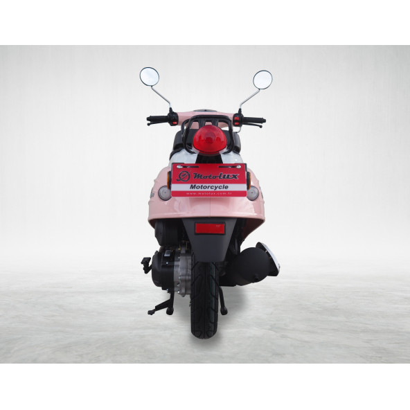 MOTOLUX VINTAGE 50 CC BENZİNLİ SCOOTER BEYAZ PEMBE - 6
