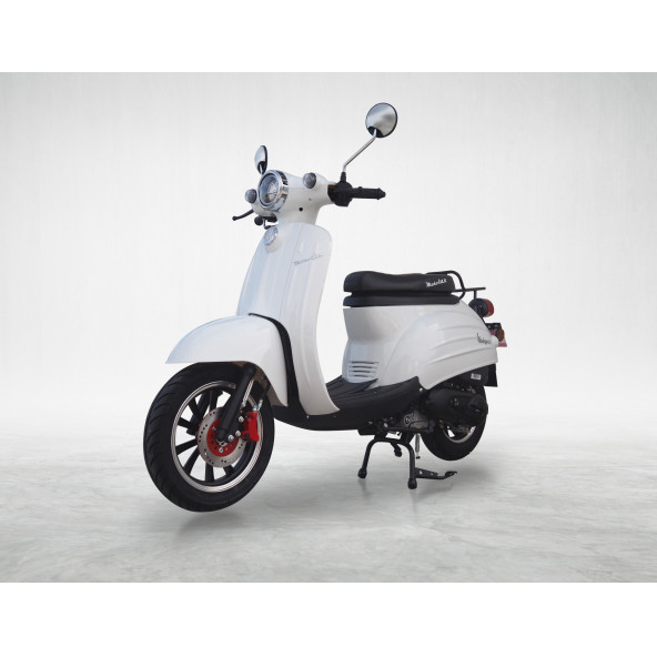 MOTOLUX VINTAGE 50 CC BENZİNLİ SCOOTER BEYAZ - 2